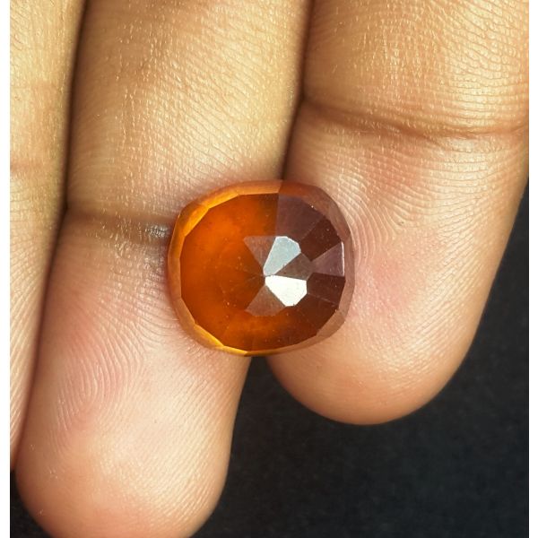 9.58 Carats Natural Yellowish Brown Hessonite 12.72 x 11.62 x 7.22 mm