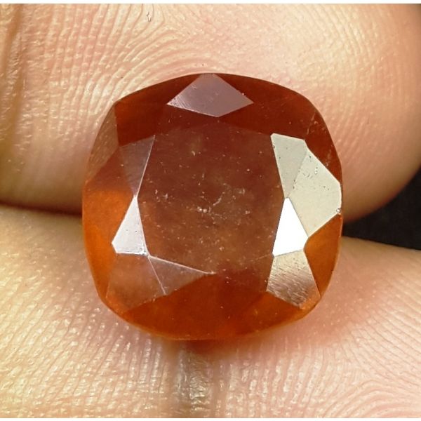 7.68 Carats Natural Yellowish Brown Hessonite 11.80 x 10.45 x 6.86 mm