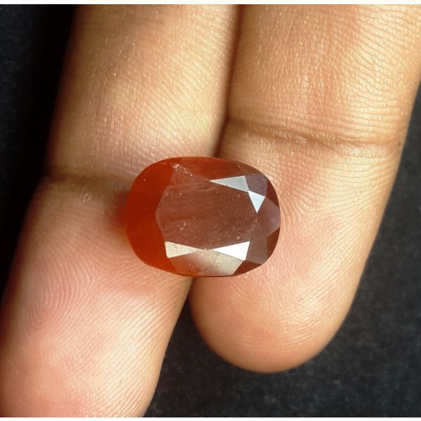 8.82 Carats Natural Yellowish Brown Hessonite 13.73 x 11.08 x 5.55 mm