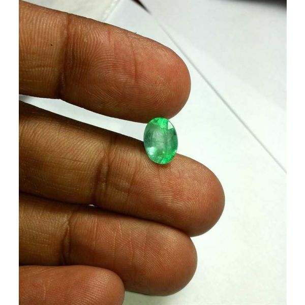 2.87 Carats Colombian Emerald 10.18 x 7.80 x 6.34 mm
