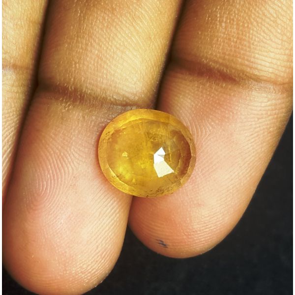 6.42 Carats Natural Yellow Sapphire 11.50 x 10.40 x 5.70 mm