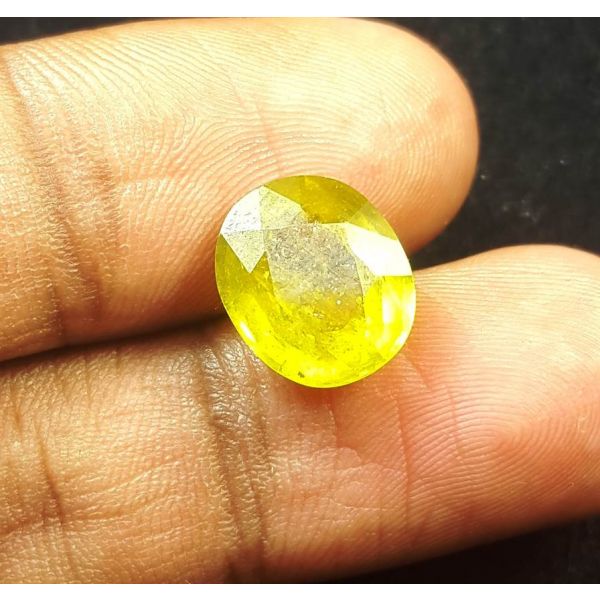 5.46 Carats Natural Lemon Yellow Sapphire 11.10 x 9.45 x 5.50 mm