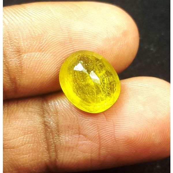 5.46 Carats Natural Lemon Yellow Sapphire 11.10 x 9.45 x 5.50 mm