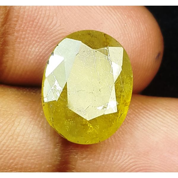 8.66 Carats Natural Yellow Sapphire 14.50 x 11.50 x 5.00 mm