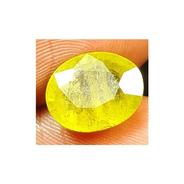 5.23 Carats Natural Lemon Yellow Sapphire 10.80 x 8.65 x 5.40 mm