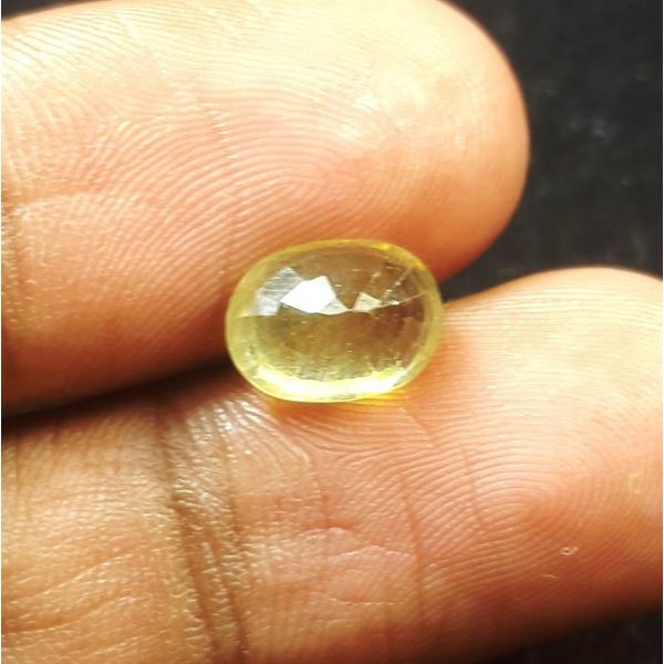 3.05 Carats Natural Lemon Yellow Sapphire 9.15 x 6.75 x 5.25 mm