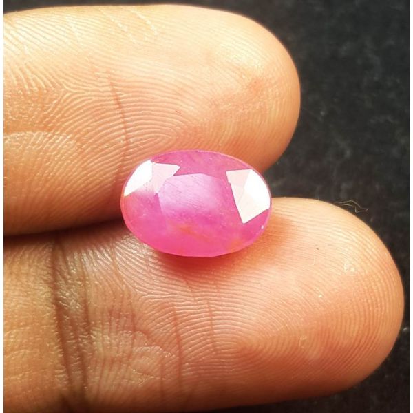 4.59 Carats Natural Pinkish Red Ruby 10.80 x 7.85 x 5.40 mm