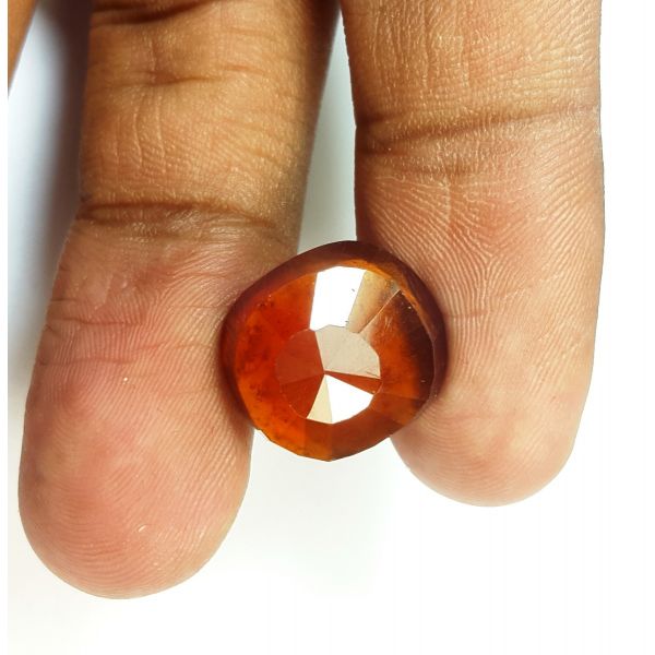 12.08 Carats Natural Brown Hessonite Garnet 14.35 x 13.45 x 6.30 mm