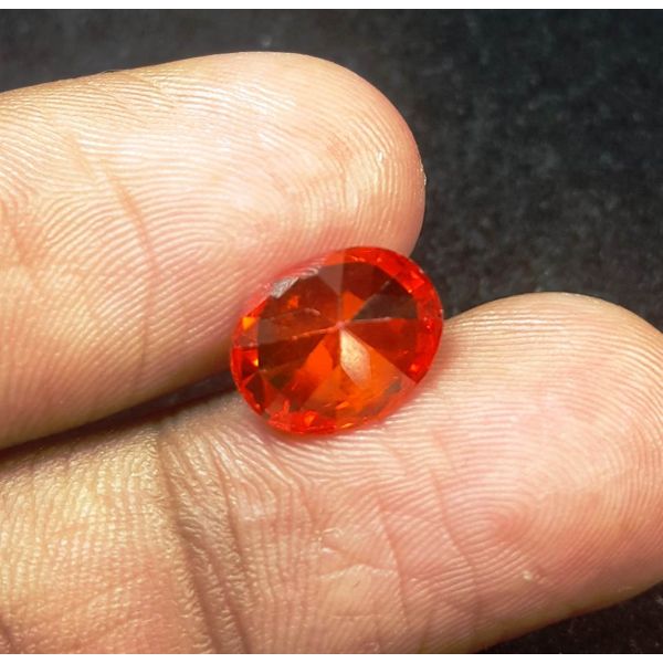 4.27 Carats Natural Orange Cubic Zircon 10.05 x 8.10 x 4.40 mm