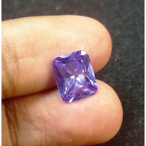 4.81 Carats Natural  Violet Blue Cubic Zircon 9.95 x 8.00 x 4.60 mm