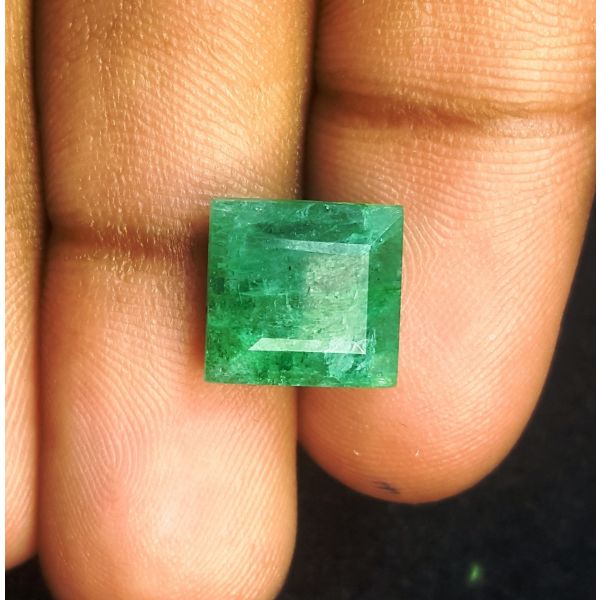 5.07 Carats Natural Green Emerald 10.50  x 10.10 x 5.95 mm