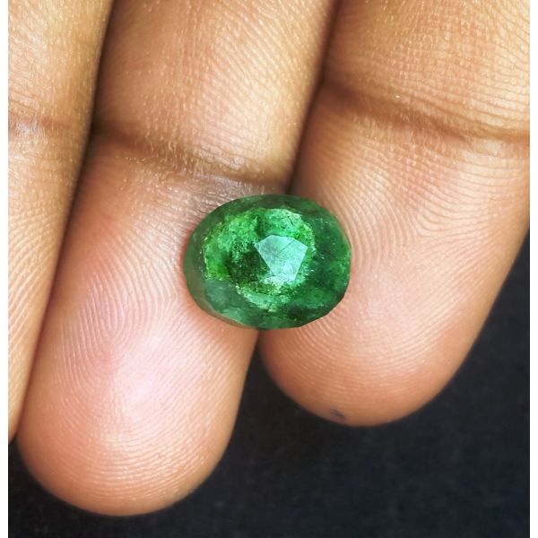 3.82 Carats Natural Green Emerald 11.23 x 9.10 x 5.25 mm