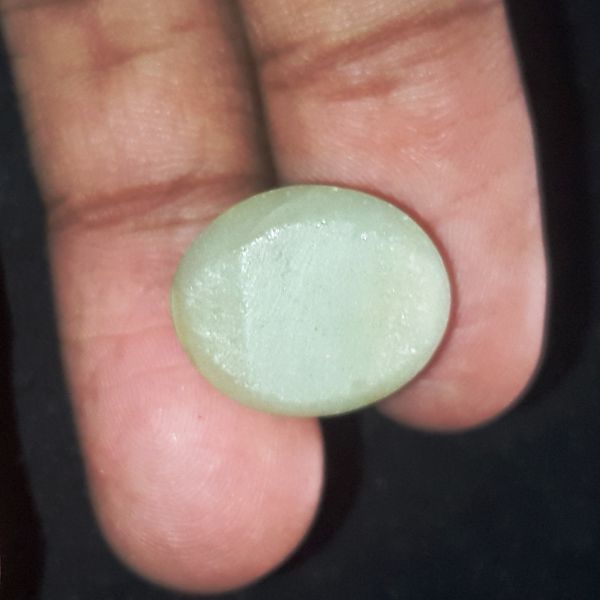 16.19 Carats Natural Greyish Green Cat's Eye Quartz 16.64 x 13.84 x 10.37 mm