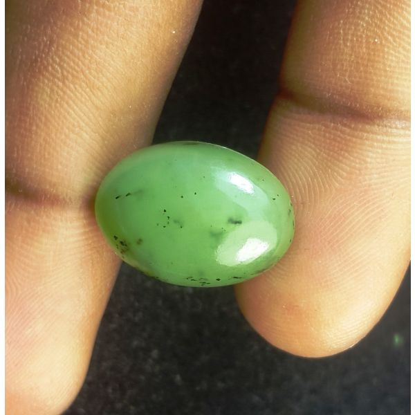 14.55 Carats Natural Green Nephrite Jade 13.32 x 13.17 x 6.75 mm