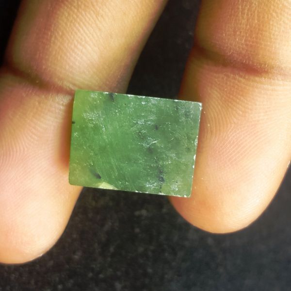 13.52 Carats Natural Green Nephrite Jade 16.96 x 12.00 x 6.04 mm