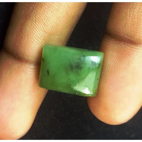 16.04 Carats Natural Green Nephrite Jade 15.91 x 12.01 x 6.96 mm