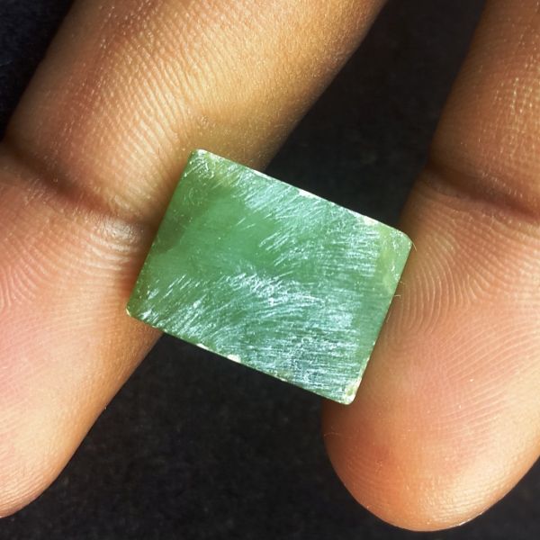 16.04 Carats Natural Green Nephrite Jade 15.91 x 12.01 x 6.96 mm