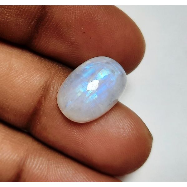 8.77 Carats Natural White Moonstone 14.29 x 10.08 x 7.03 mm