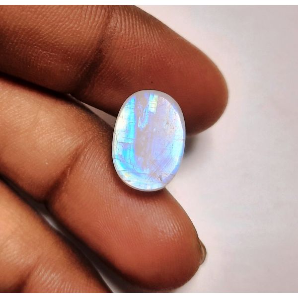 8.77 Carats Natural White Moonstone 14.29 x 10.08 x 7.03 mm