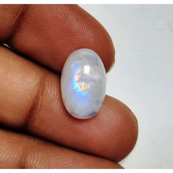 8.21Carats Natural White Moonstone 14.96 x 9.64 x 7.03 mm