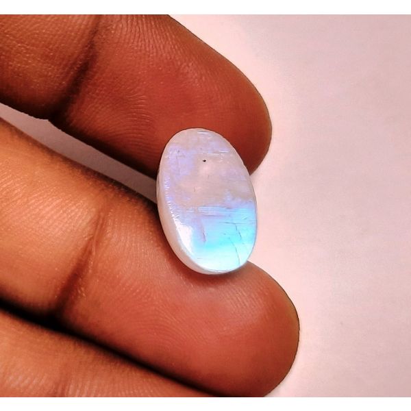 8.21Carats Natural White Moonstone 14.96 x 9.64 x 7.03 mm