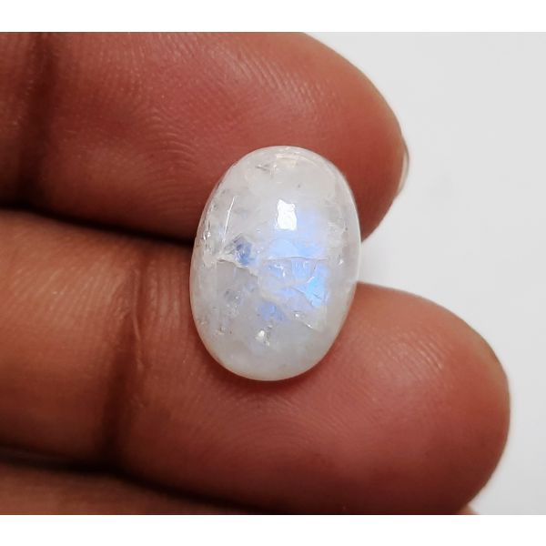 7.03 Carats Natural White Moonstone 14.21 x 10.15 x 5.81 mm