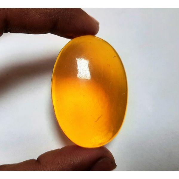 32.48 Carats Natural Orangish Red Amber 15.36 x 31.37 x 6.41 mm