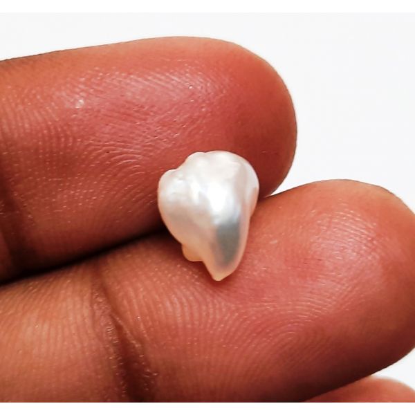 2.75 Carats Natural Grey Pearl 9.48 x 7.46 x 6.63 mm