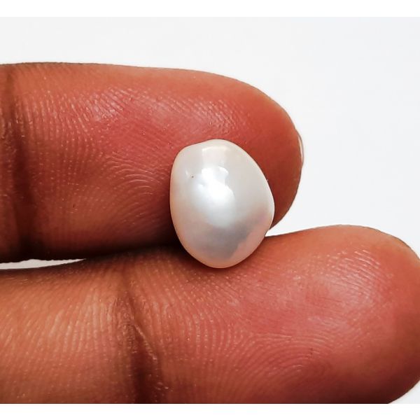 3.78 Carats Natural Grey Pearl 10.08 x 8.30 x 6.32 mm