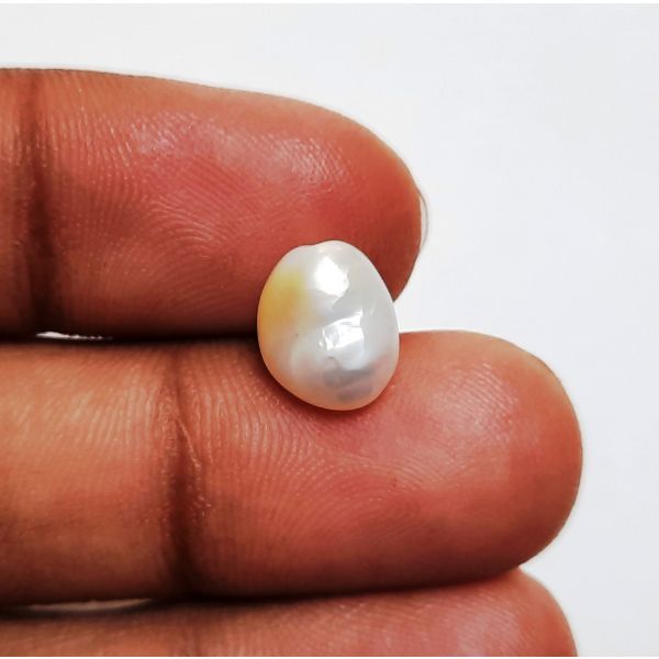 3.78 Carats Natural Grey Pearl 10.08 x 8.30 x 6.32 mm