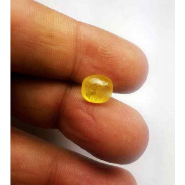 3.5 Carats Ceylon Yellow Sapphire 8.36 x 7.70 x 5.29 mm