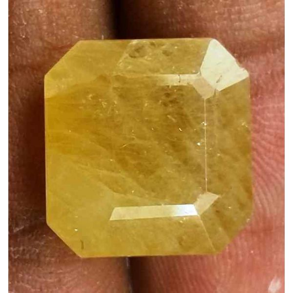 12.68 Carats Yellow Sapphire Ceylon 13.17 x 12.61 x 7.09 mm