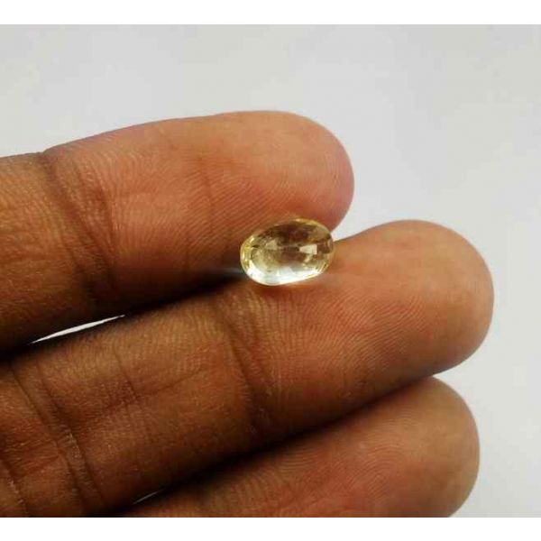 2.08 Carats Ceylon Yellow Sapphire 8.07 x 5.46 x 4.56 mm