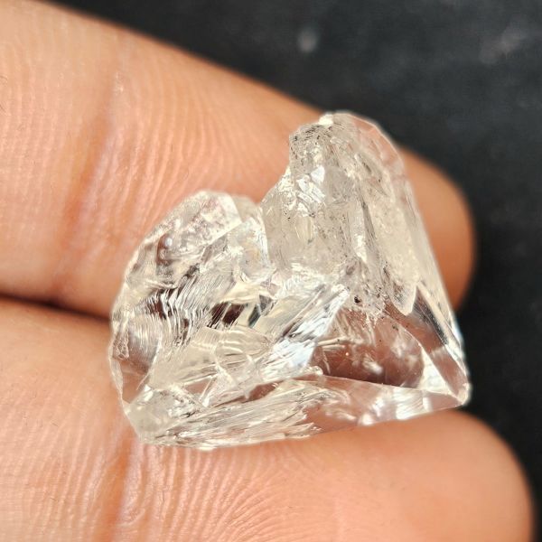 12.49 Carats Natural Herkimer Diamond White 16.22 x 14.29 x 11.98 mm