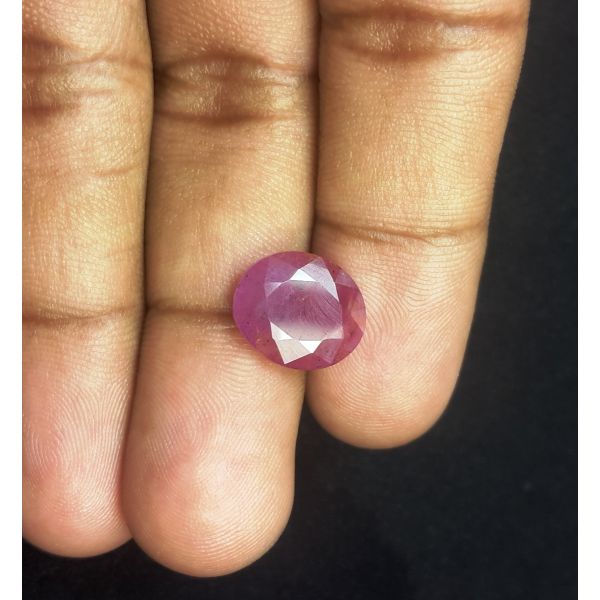 2.84 Carats Natural Pinkish Red Ruby 8.81 x 7.41 x 4.45 mm