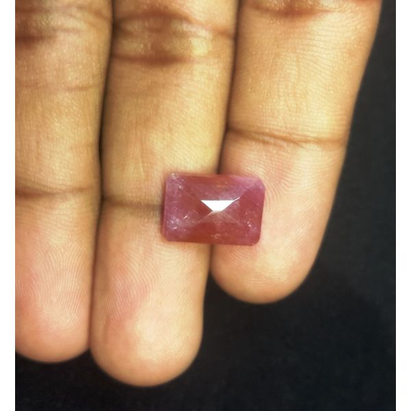 7.39 Carats Natural Orangish Pink Ruby 13.02 x 9.20 x 4.92 mm