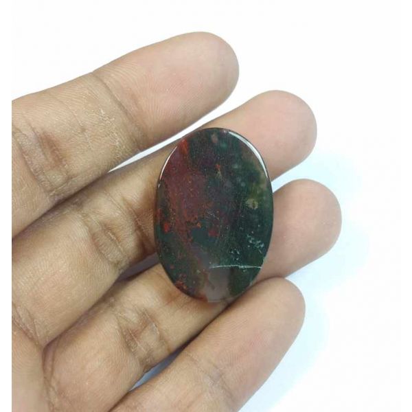 34.66 Carats Natural Red+Green Blood Stone 30.69 x 21.33 x 6.33 mm