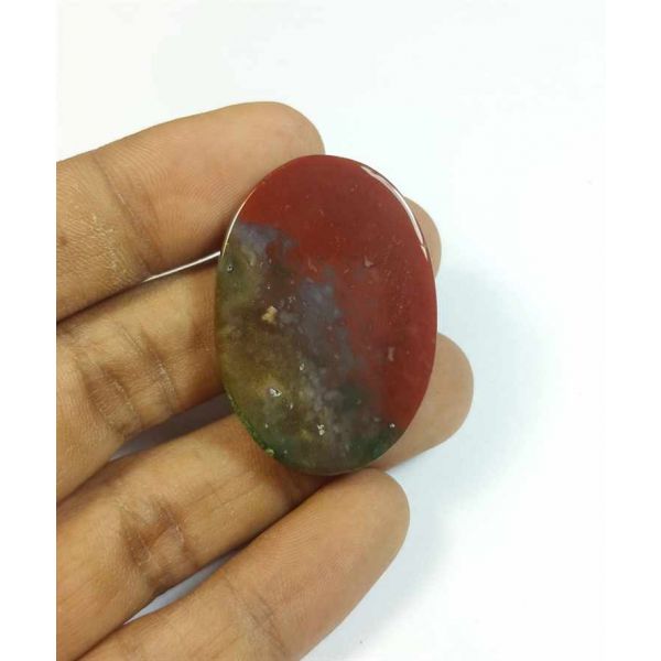 53.10 Carats Natural Red + Green Blood Stone 37.83 x 26.81 x 6.38 mm
