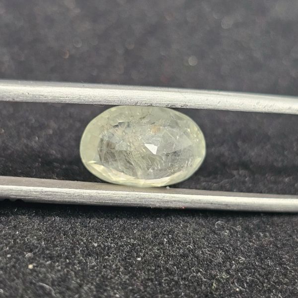 5.42 Carats Natural Light Green Sapphire 12.44 x 7.00 x 5.85 mm