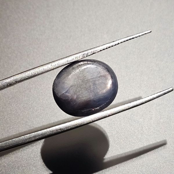 10.35 Carats Natural Shadow Blue Star Sapphire 13.22 x 11.12 x 6.45 mm