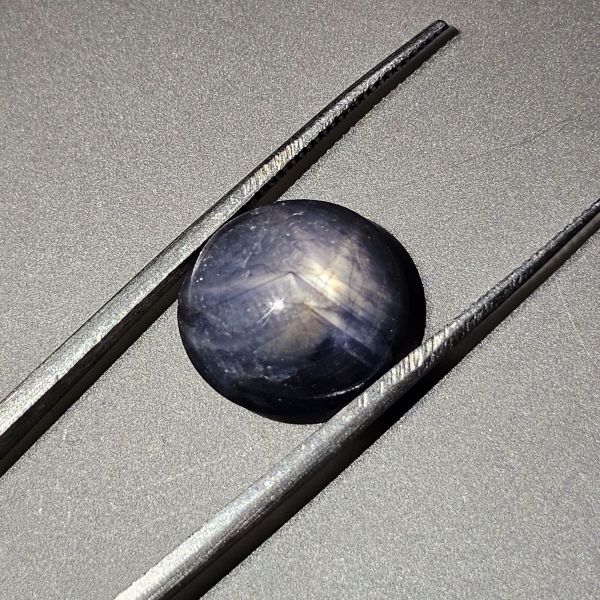 12.07 Carats Natural Weldon Blue Star Sapphire 13.43 x 12.45 x 6.82 mm