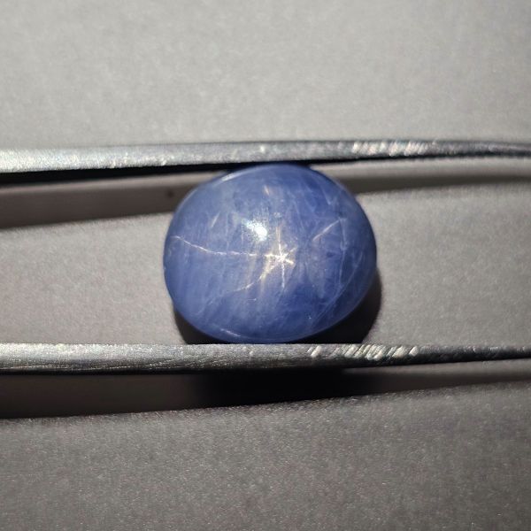 11.95 Carats Natural Light Cobalt Blue Star Sapphire 13.33x 11.34 x 7.23 mm