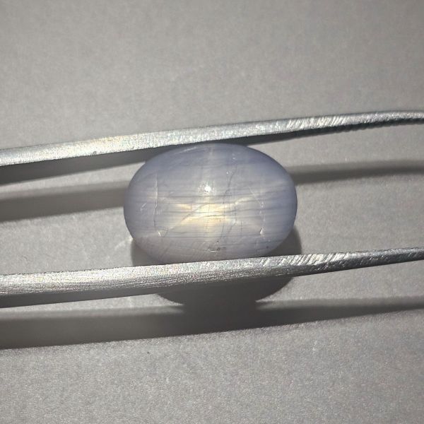 6.95 Carats Natural Spanish Gray Star Sapphire 13.44 x 9.69 x 4.91  mm