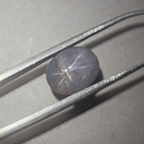 6.86 Carats Natural Mid Gray Star Sapphire 11.49 x 9.33 x 6.26 mm