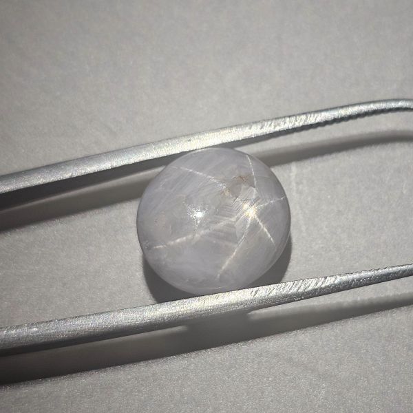 9.87 Carats Natural Roman Silver Star Sapphire 14.37 x 11.91 x 4.99 mm