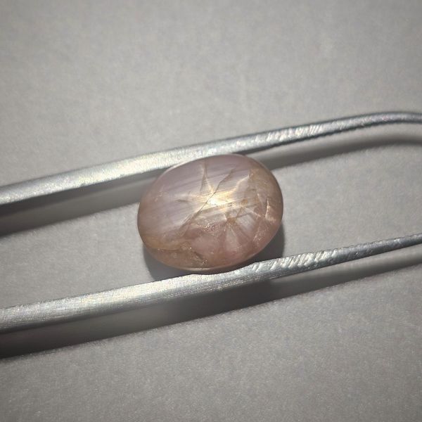 9.28 Carats Natural Pastle Brown Star Sapphire 11.39 x 9.11 x 7.53 mm