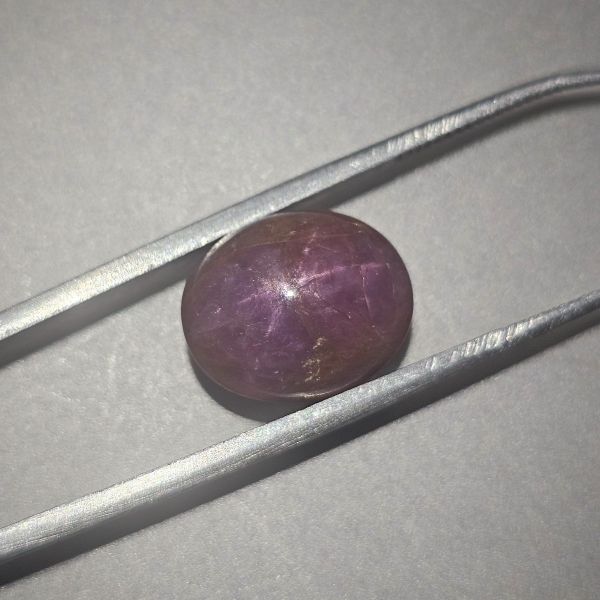 11.19 Carats Natural Rose Ebony Star Sapphire 13.19 x 10.80 x 7.50 mm