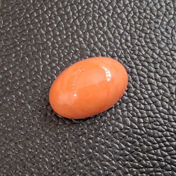 36.29 Carat Natural Japanese Orangish Red Coral 24.43 x 16.52 x 12.22 mm