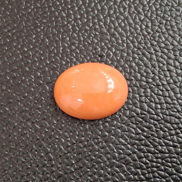 21.60 Carat Natural Japanese Orangish Red Coral 23.70 x 17.39x 7.72 mm