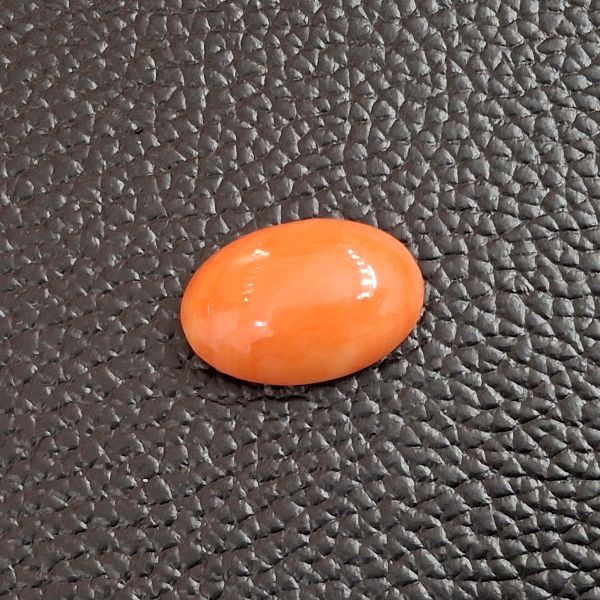 11.21 Carat Natural Japanese Orangish Red Coral 19.06 x 13.09 x 6.69 mm